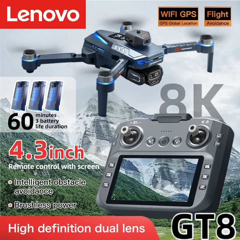 Drone Kit With Camera - Lenovo GT8 Drohne 8K Professionelle Dual-Kamera