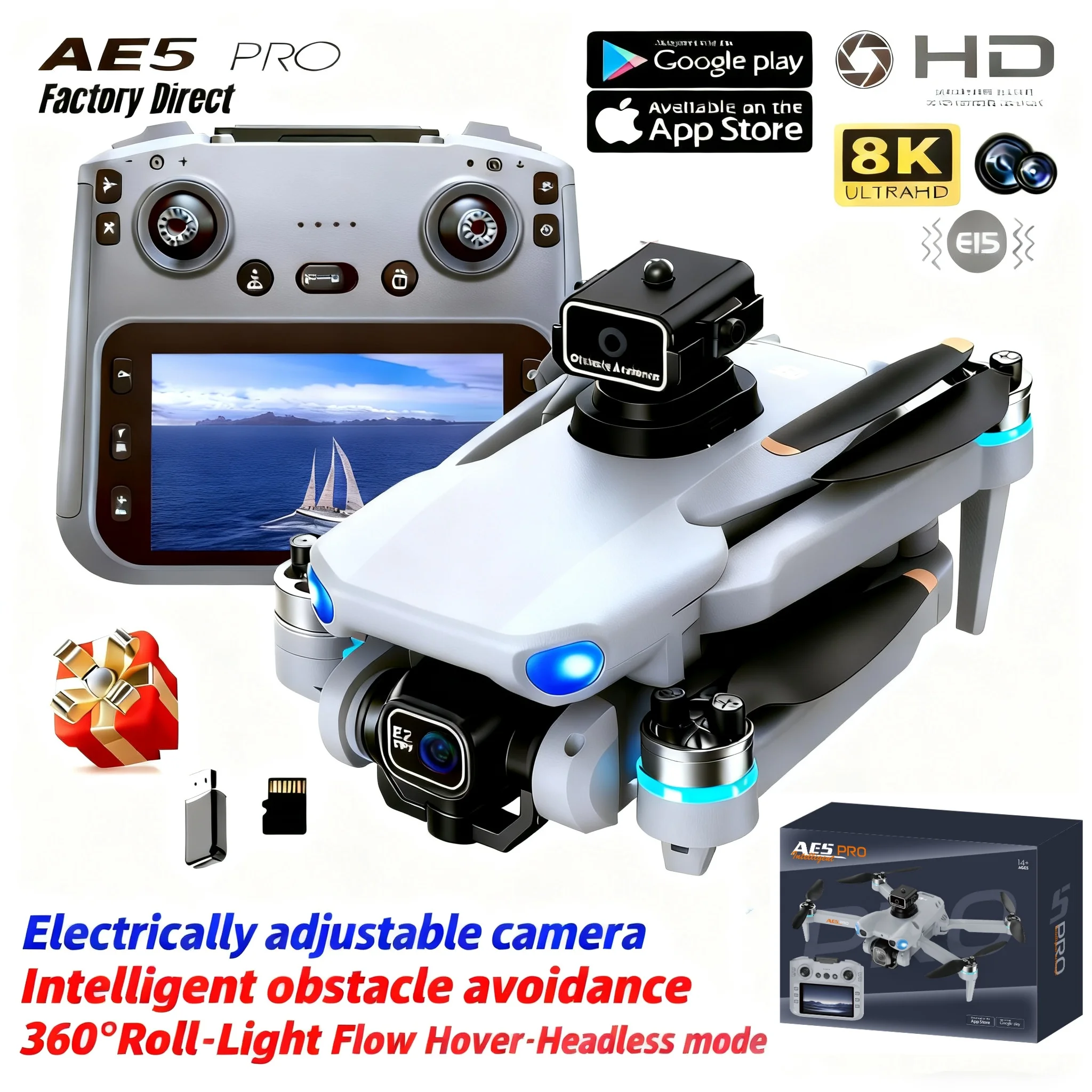AE5 Pro Drohne 8K HD 4,5-Zoll- – Drone Kit Tricopter Bewertung und Preis